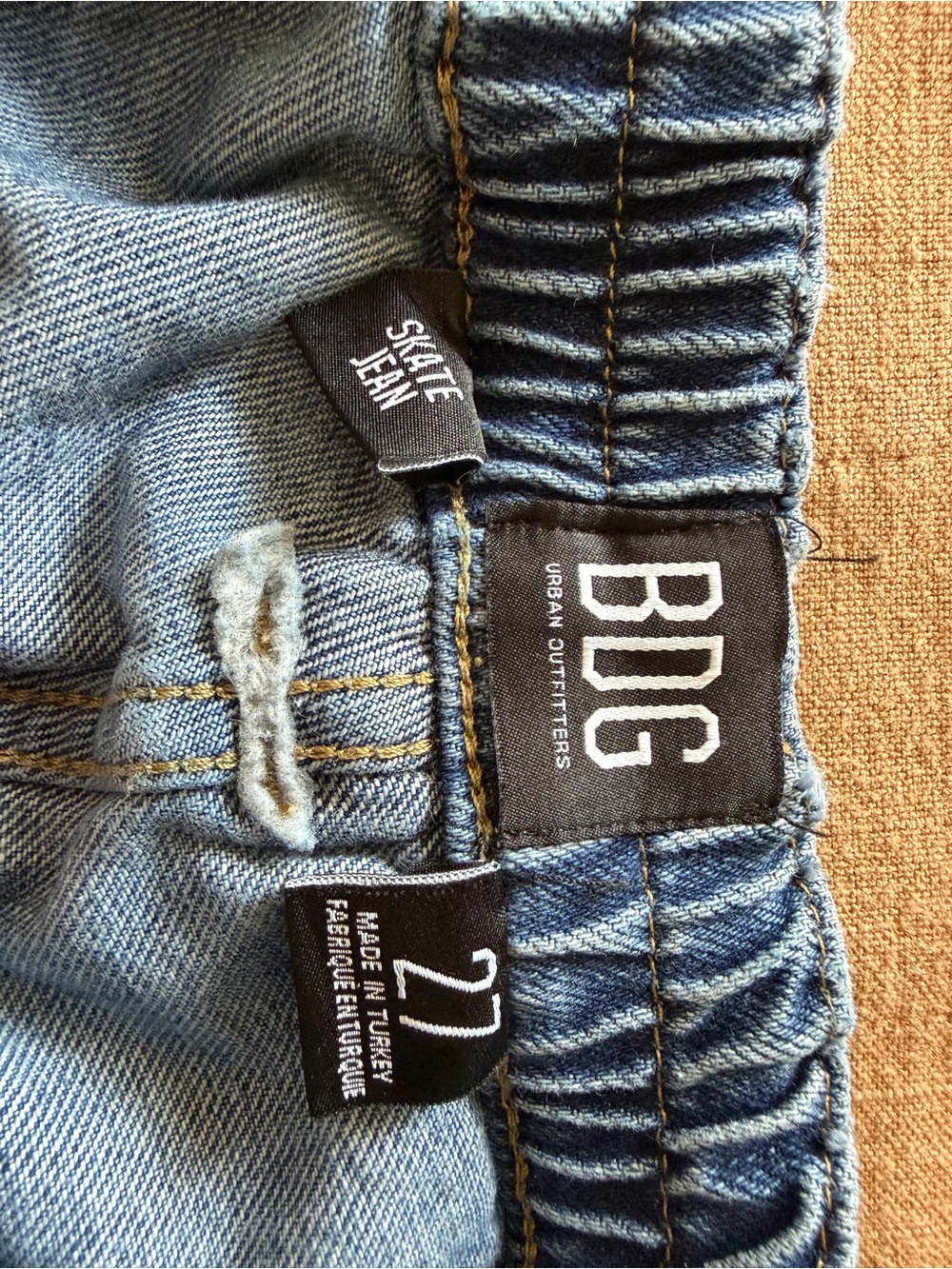 BDG High-Rise Blue Cargo Jeans for Women - Picture 4 of 6